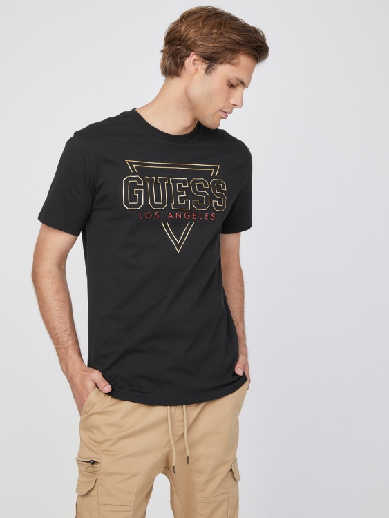 черна тениска Guess Eco Lin Logo