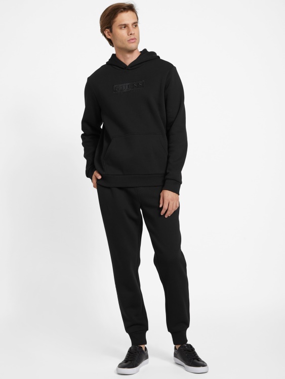 Guess Jet Black Eco Harvey Logo Joggers