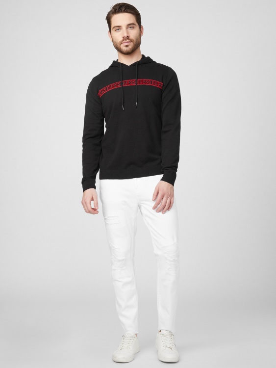 качулка с лого на Guess Jet Black Tobias