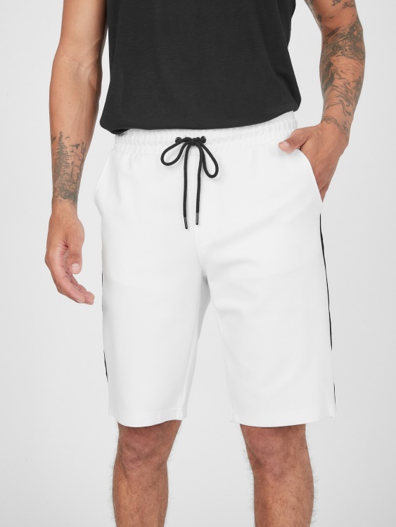 Guess Andrew Logo Tape шорти алабастрово бяло