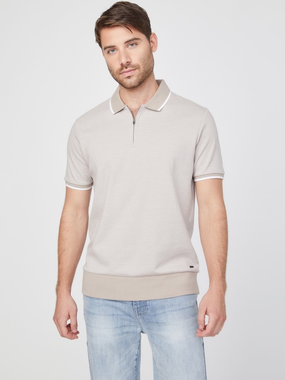кадифено сиво много хрътки с четвъртък цип Johnny Polo Guess