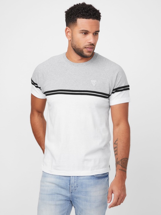 чисто бяла тениска Guess Kido Color-block