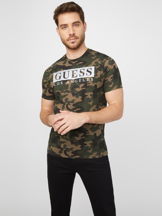 Greg Camo отразяваща тениска Guess камуфлаж