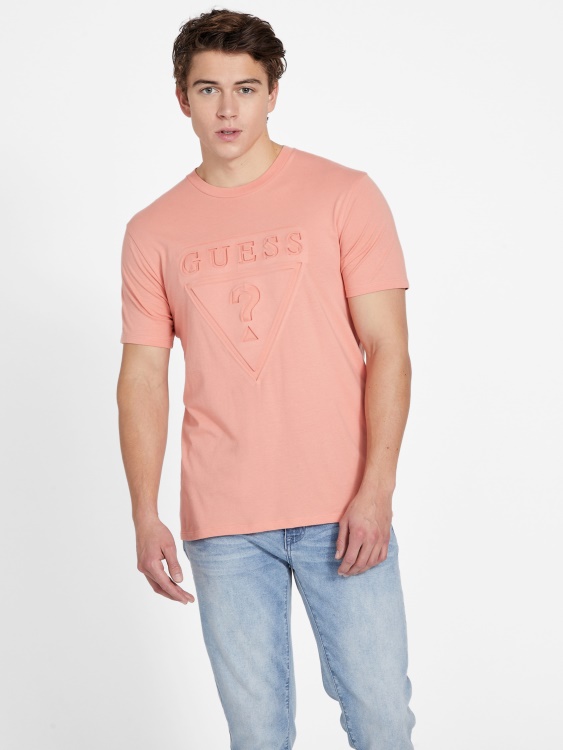 тениска с кръгло деколте с лого на слънчеви цветя Guess