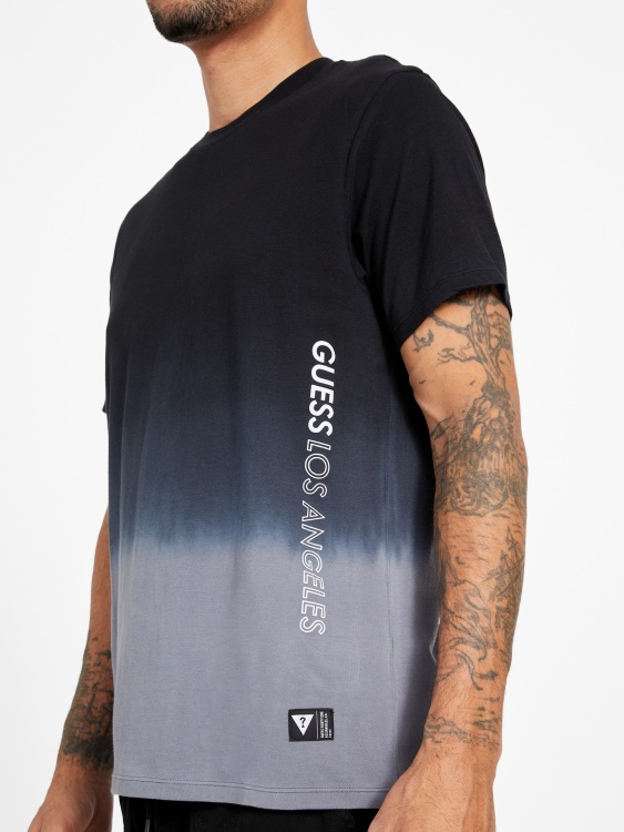 Guess черна тениска Olsen Dip-dye