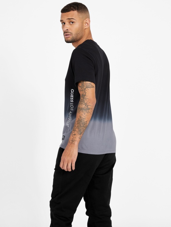 Guess черна тениска Olsen Dip-dye