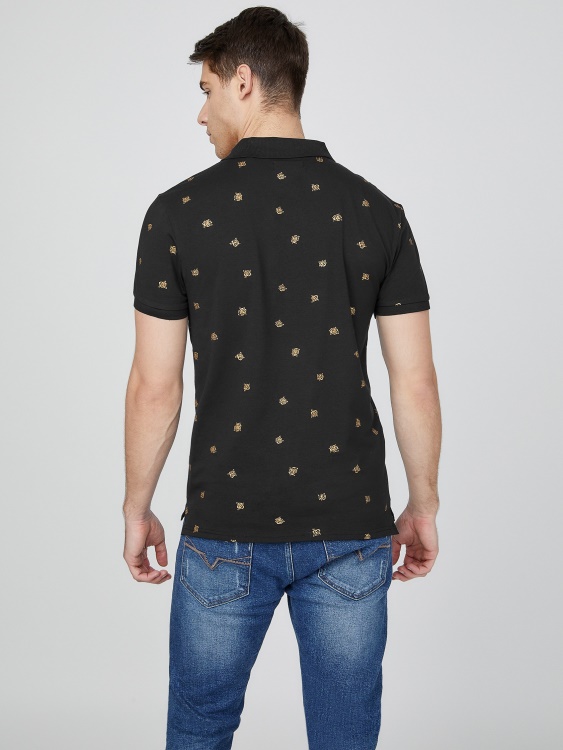 Fallan Roses Polo Jet Black Guess