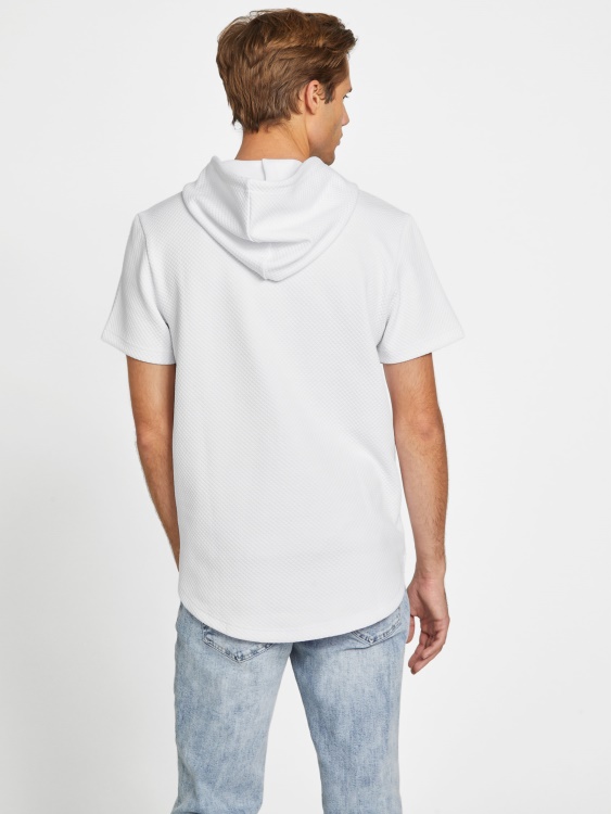 чисто бяло суичър с къс ръкав Guess Nate