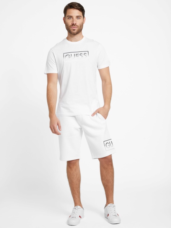 чисти бели плетени шорти Hartley Guess
