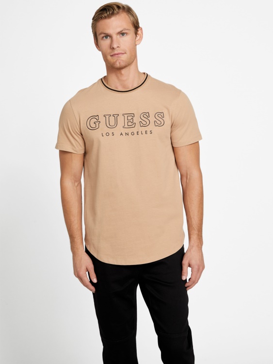 Zade парагади тениска с деколте Guess препечено кафяво