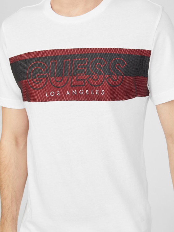 чисто бяла тениска с лого на Arda Guess