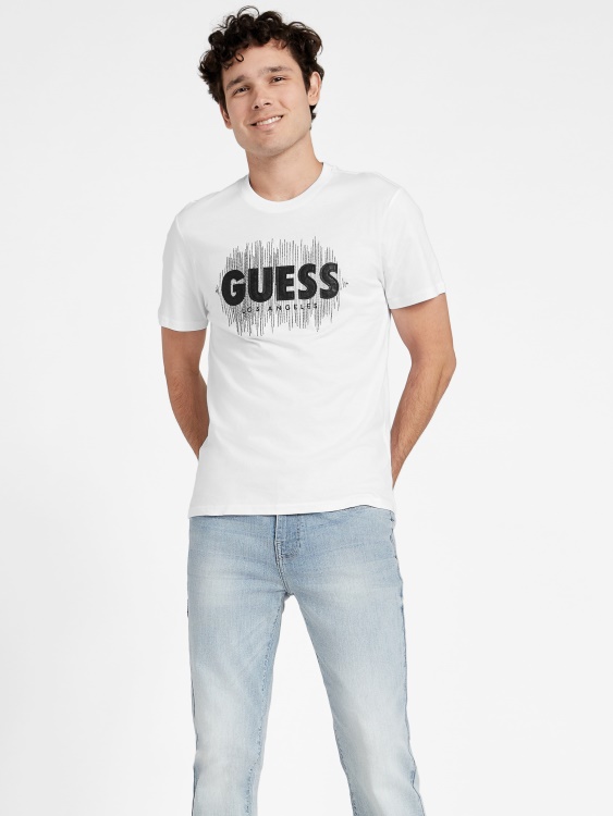 тениска с лого Berrie Guess чисто бяла