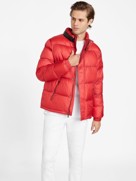 Eco Angelus Color-block Puffer яке Rugby Red Guess