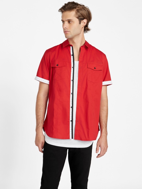 университетска червена риза Guess Sancho