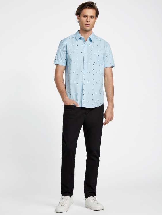 риза с геометрични щампи Dusan причудливо синьо предположение