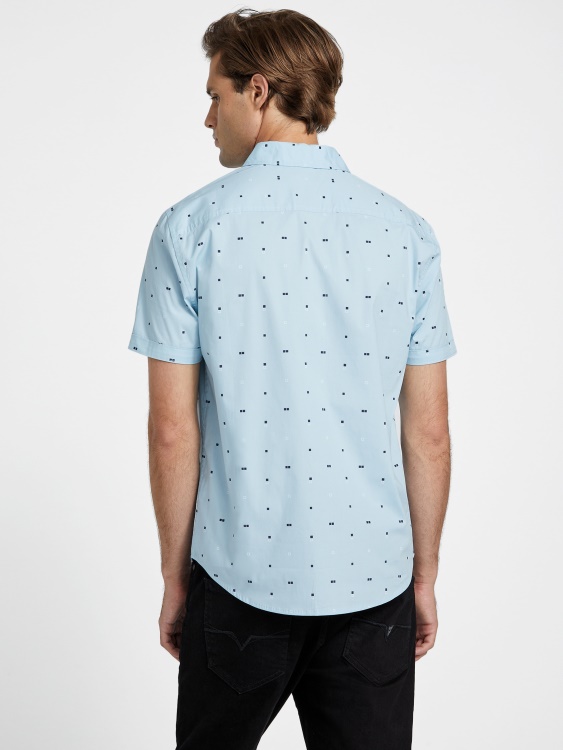 риза с геометрични щампи Dusan причудливо синьо предположение