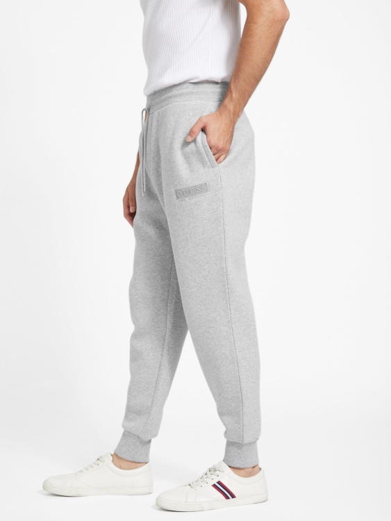 Guess Eco Harvey Logo Joggers светло меланжево сиво