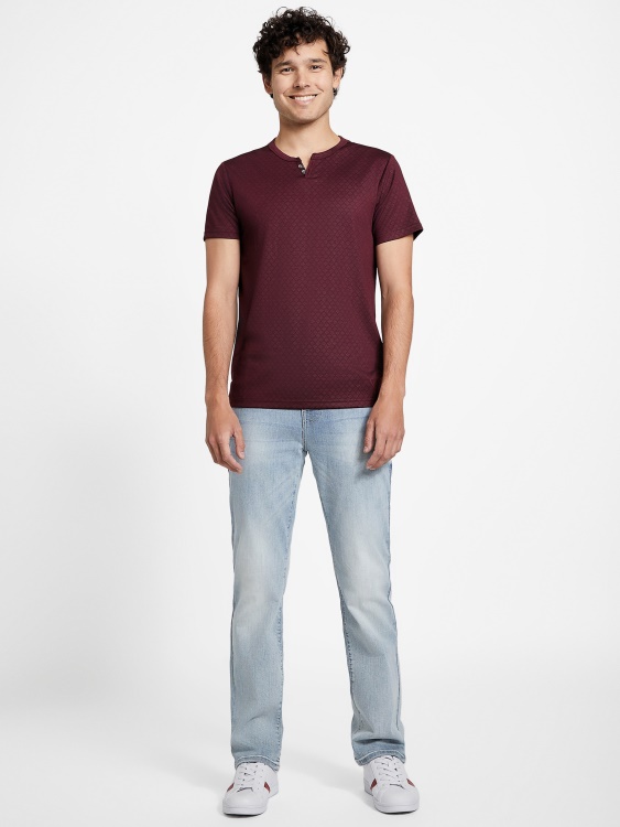 Guess жакардова тениска Marmont Red Waken