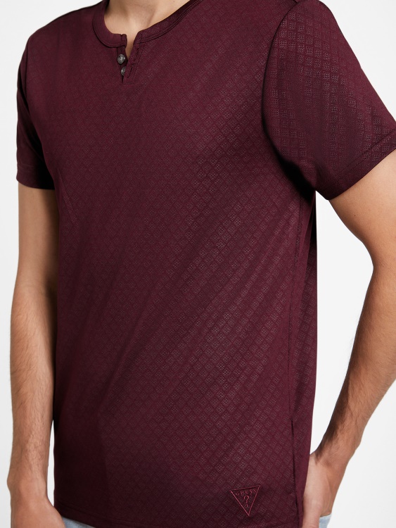 Guess жакардова тениска Marmont Red Waken