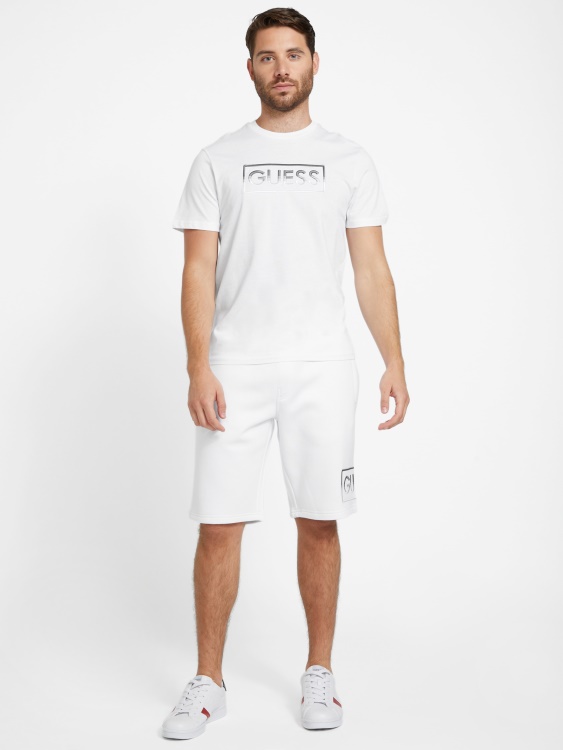 чисто бяла тениска с лого на Hartley Guess