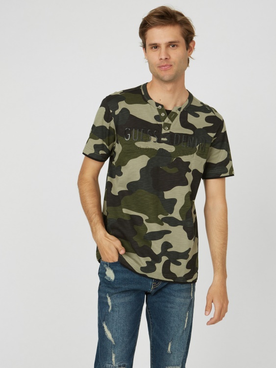 камуфлаж Edgar Henley Tee Guess