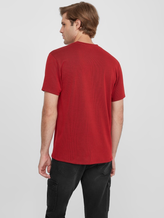 Russle оребрена тениска Varsity Red Guess