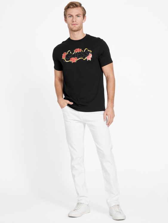 черна еко тениска с лого Shawne Guess