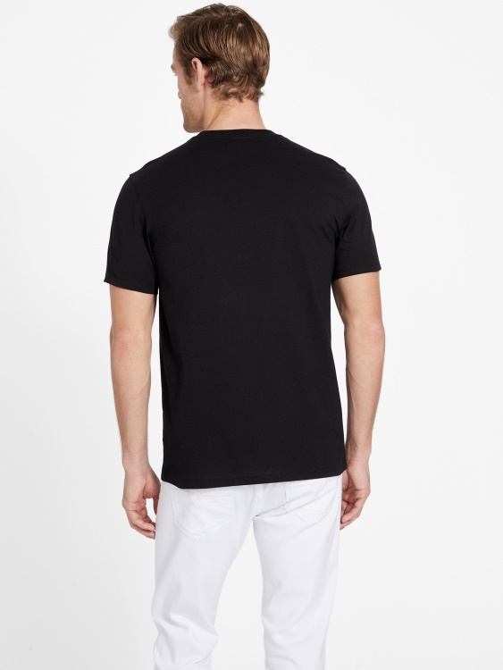 черна еко тениска с лого Shawne Guess