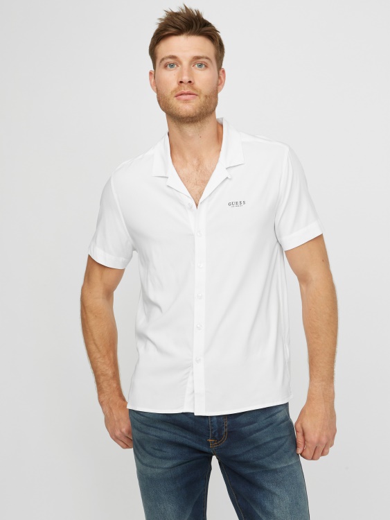 риза с лого на Kent Guess чисто бяла