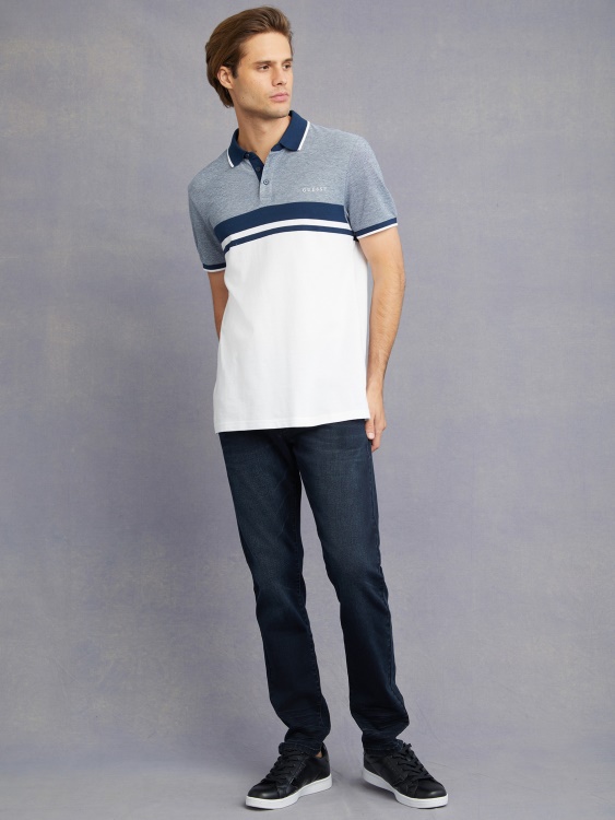Eco Kai Color-block Polo Guess Pure White Multi