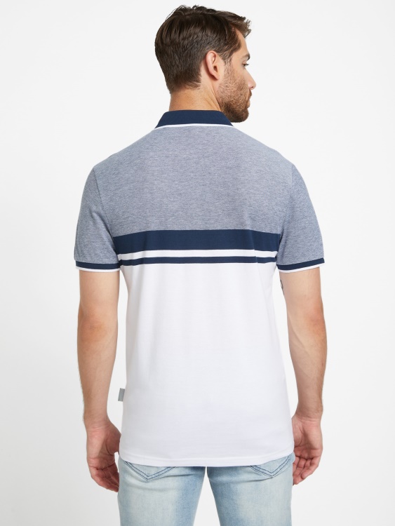 Eco Kai Color-block Polo Guess Pure White Multi