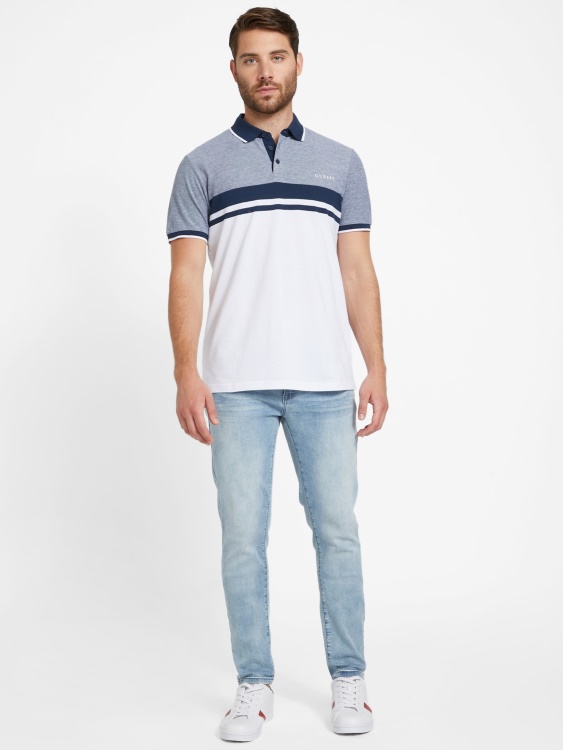 Eco Kai Color-block Polo Guess Pure White Multi