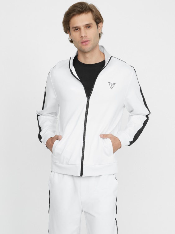 чисто бяло яке с цип Guess Eco Andrew Logo