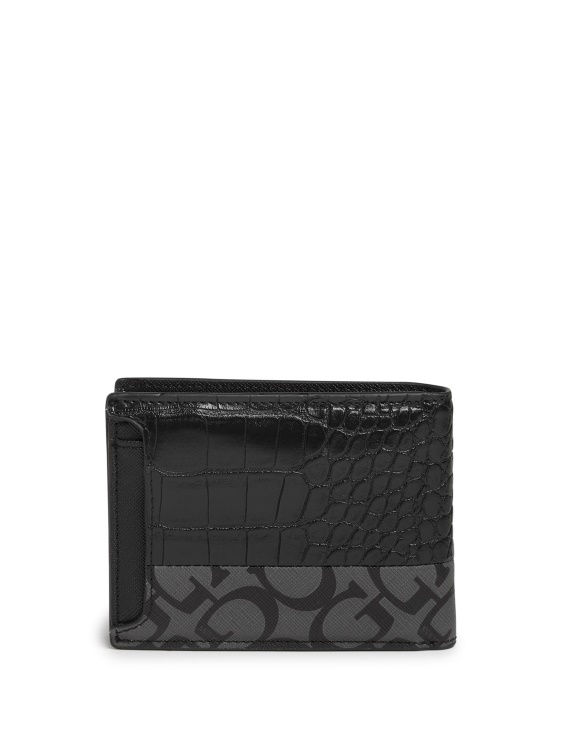 портфейл Carter Croc и лого Bifold Black Guess
