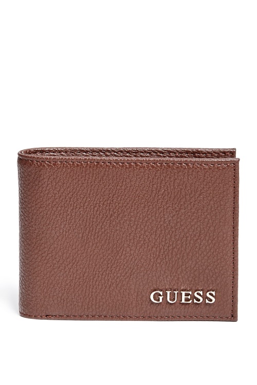 кафяв портфейл с лого на Guess