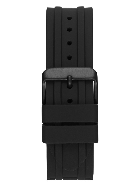 силиконов часовник Guess No Color в цвят черно и розово злато