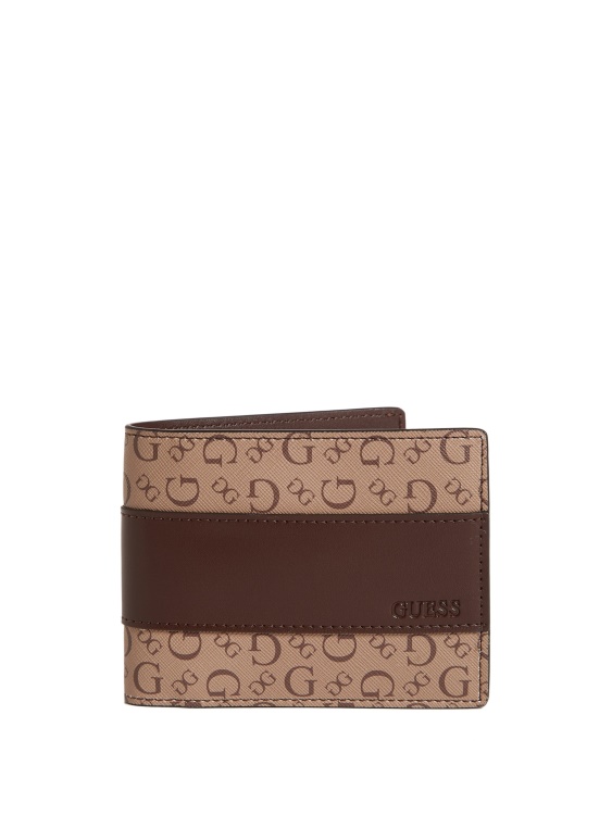 двоен портфейл с лого Guess Mocha