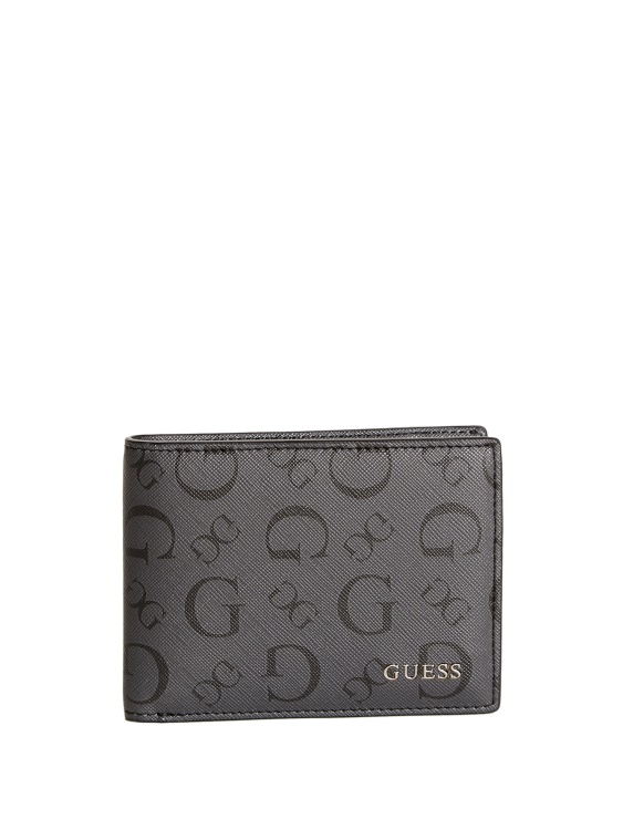 черен уголемен лого Carter двоен портфейл Guess