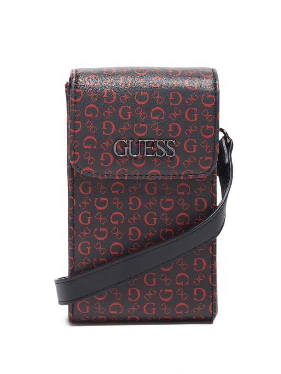 черно мулти лого Guess найлон кръстосано тяло
