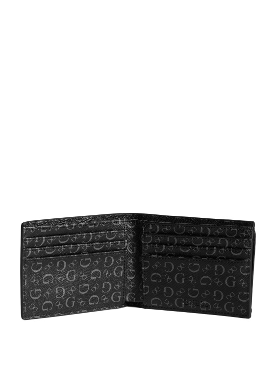 двоен портфейл Guess Carter Logo черен
