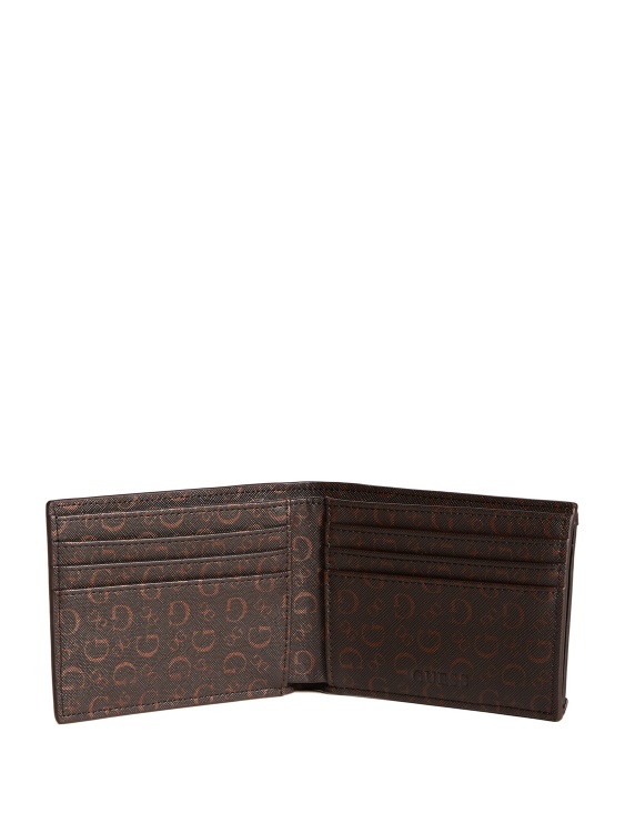 двойно куфарче Guess кафяво картър лого