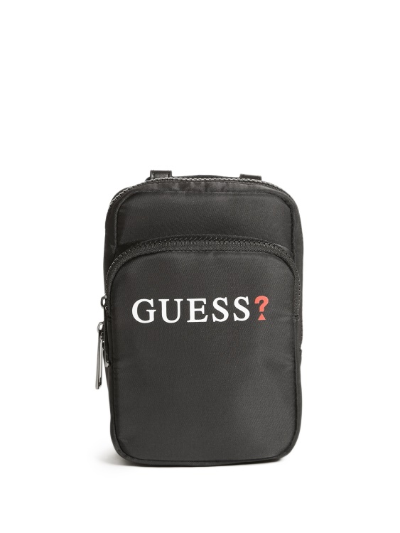 Toby мини чанта през тялото Guess черна