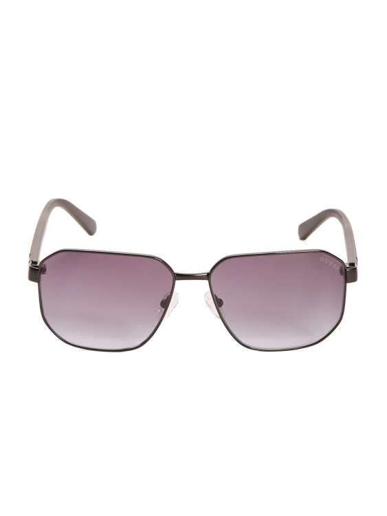 квадратни метални навигационни слънчеви очила Gunmetal Guess