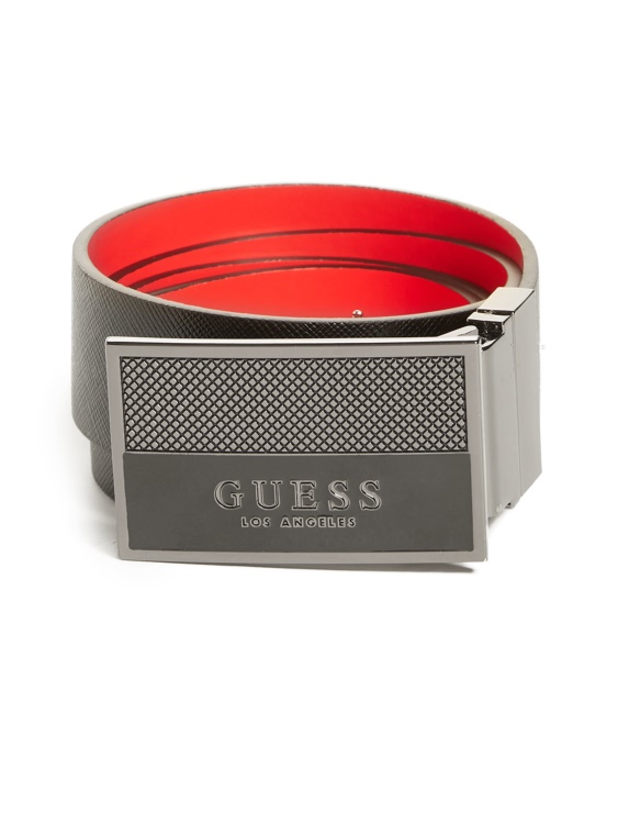 емайлирано лого плака колан Guess 603 червено