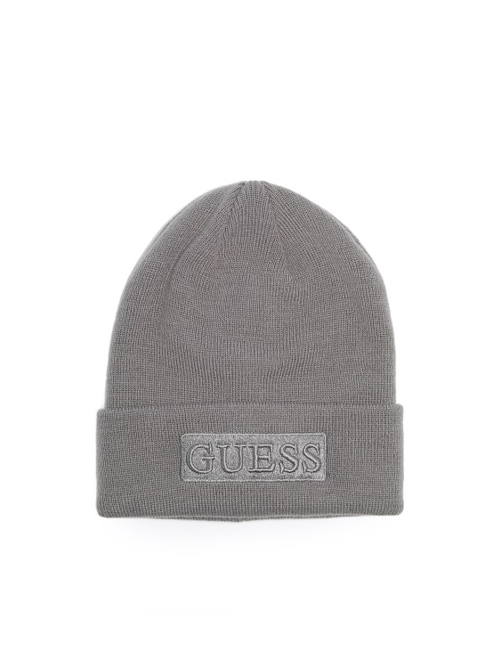 Guess сива шапка с бродирано лого