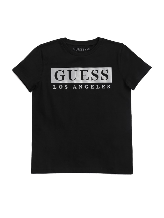 тениска с лого на Greg (2-6) Guess джет черно
