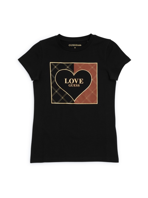 тениска Guess Jet Black Eco Lourdes Logo (7-14)