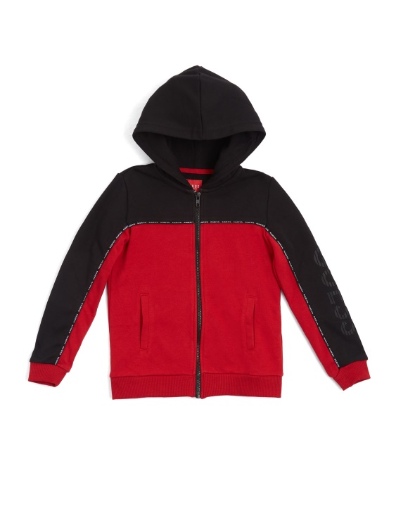 Eco Marcell Hoodie с цип (7-16) Guess Varsity червено