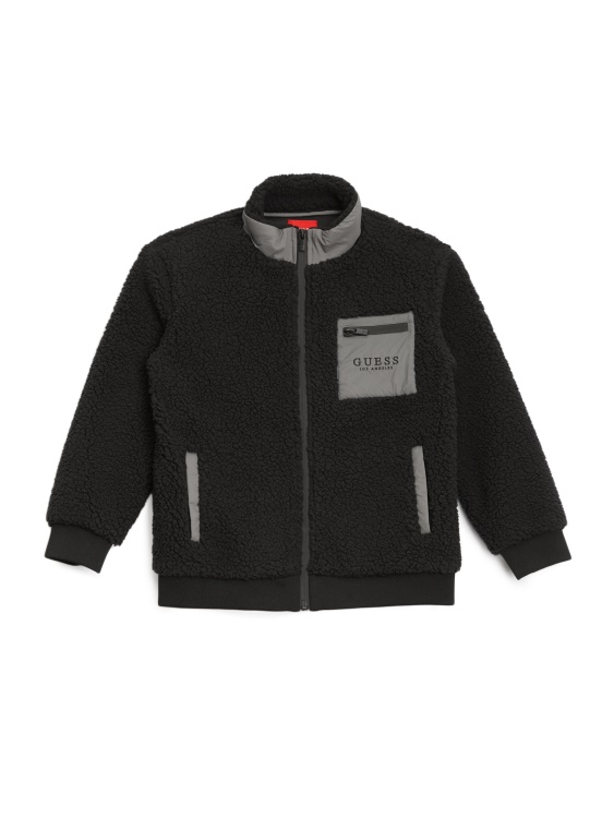 Guess Jet Black Tyson Fuzzy яке (7-16)