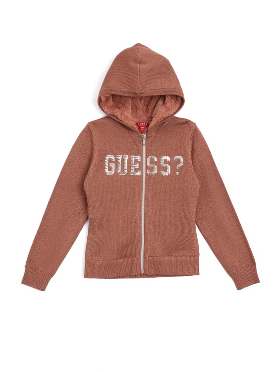 печен кестен Guess мария суичър с цип (2-6)